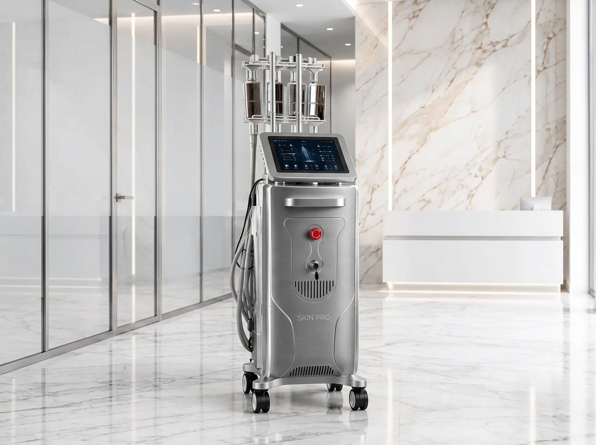 Cryolipolyse — Aspiration & plaque